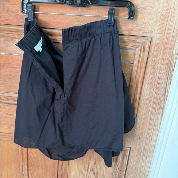 RHODE Black Hannah ruched cotton mini skirt LG - Picture 9 of 9